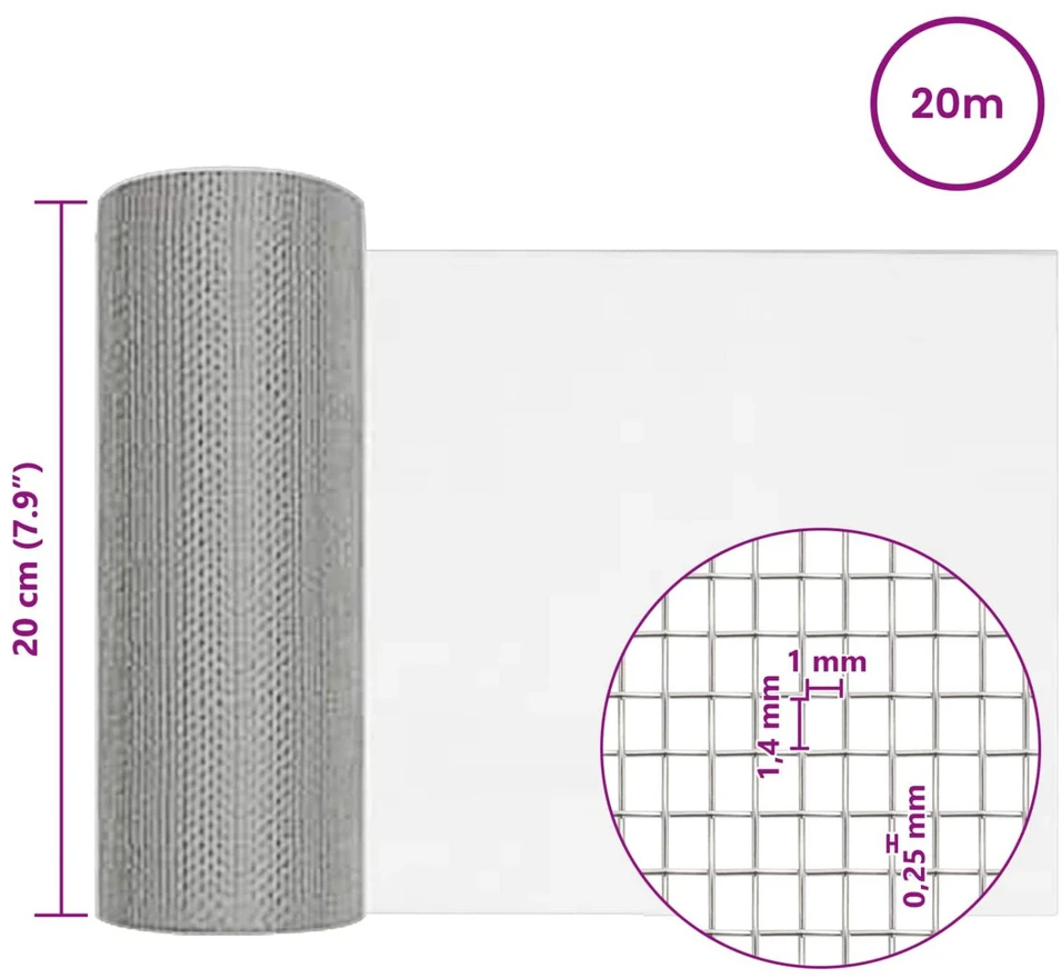 Tinklinis ekranas 20 x 2000 cm 18 mesh Nerūdijantis plienas 304