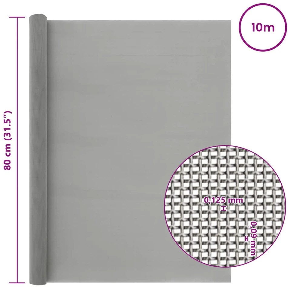 Tinklinis ekranas 80 x 1000 cm 120 Mesh Sidabrinė