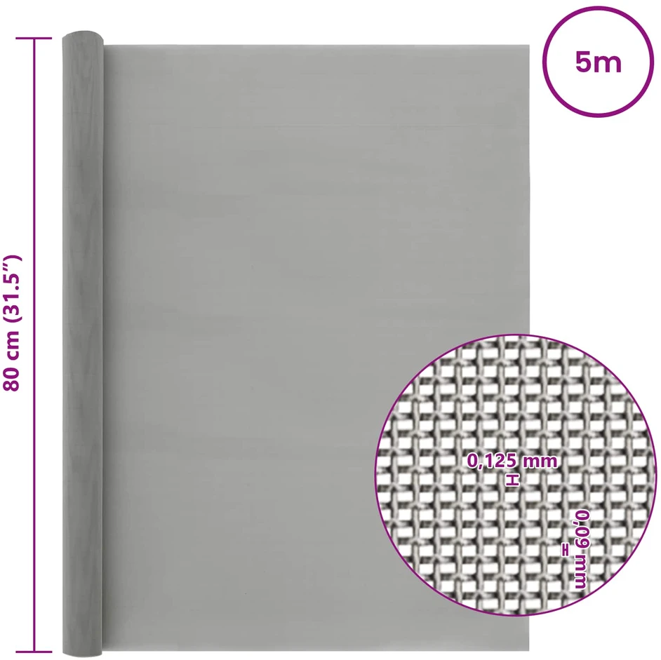 Tinklinis ekranas 80 x 500 cm 120 Mesh Nerūdijantis plienas 201