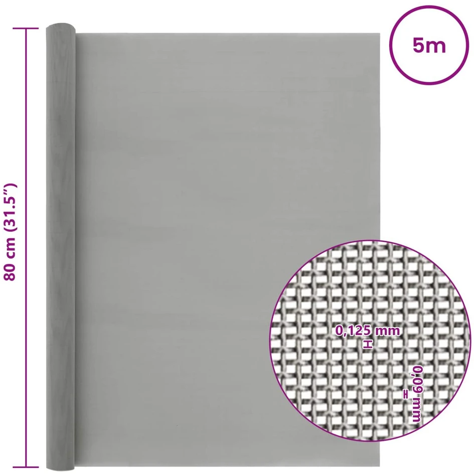 Tinklinis ekranas 80 x 500 cm 120 Mesh Nerūdijantis plienas 201