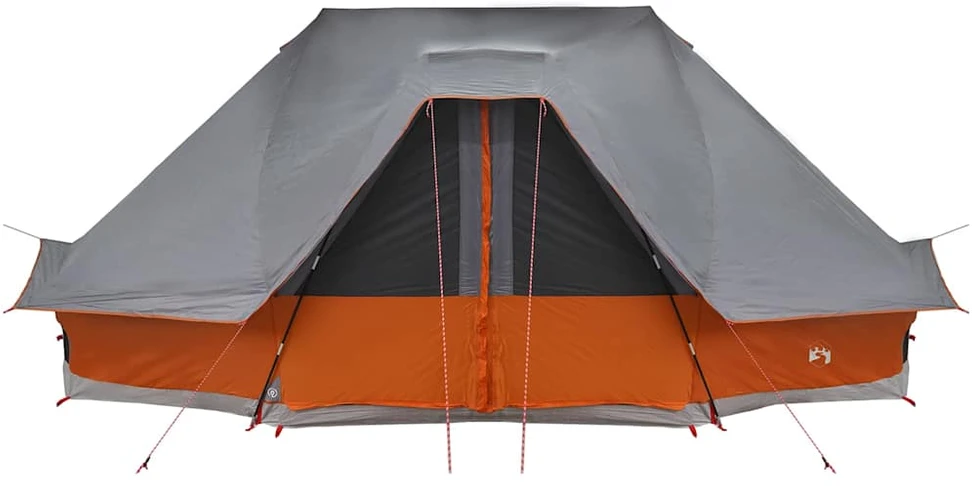 Tipi palapinė 10 asmeniui Pilka ir oranžinė tafta