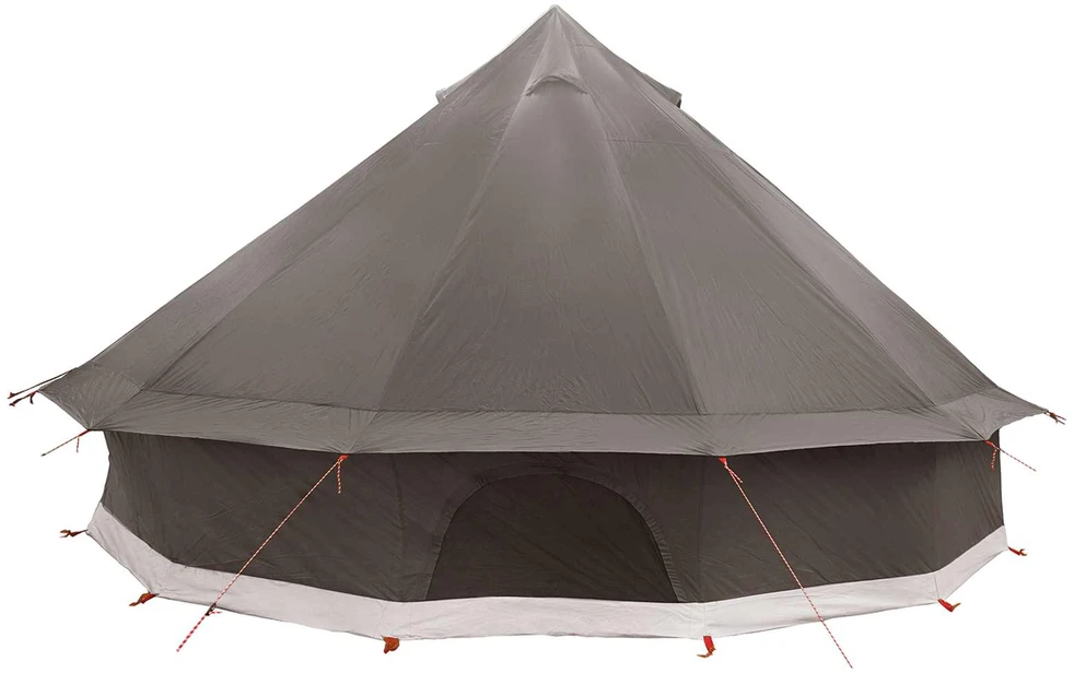 Tipi palapinė 10 asmeniui Ruda Pilka Poliesteris ir plienas