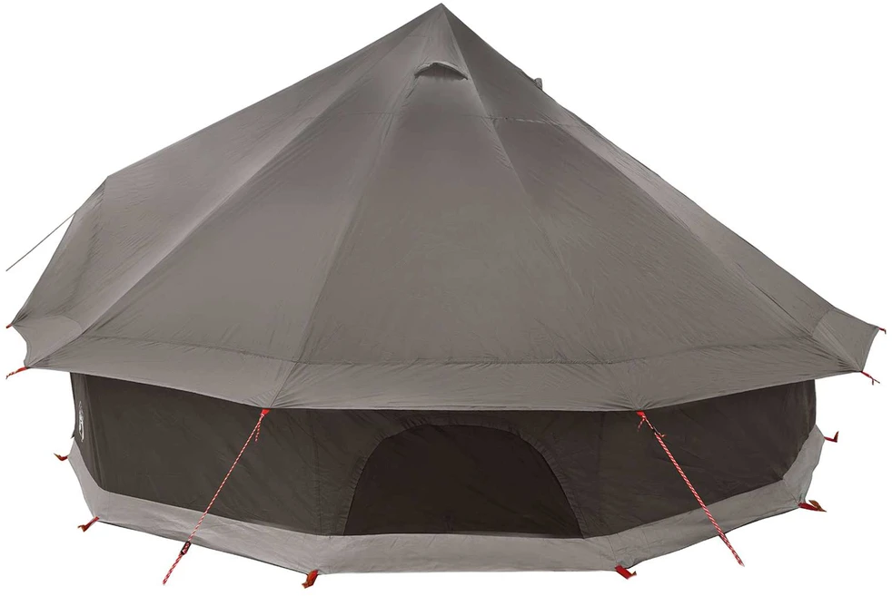 Tipi palapinė 10 asmeniui Ruda Pilka Poliesteris ir plienas