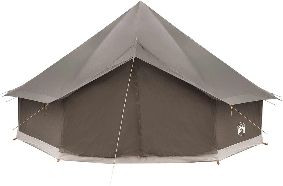 Tipi palapinė 10 asmeniui Ruda Pilka Poliesteris ir plienas