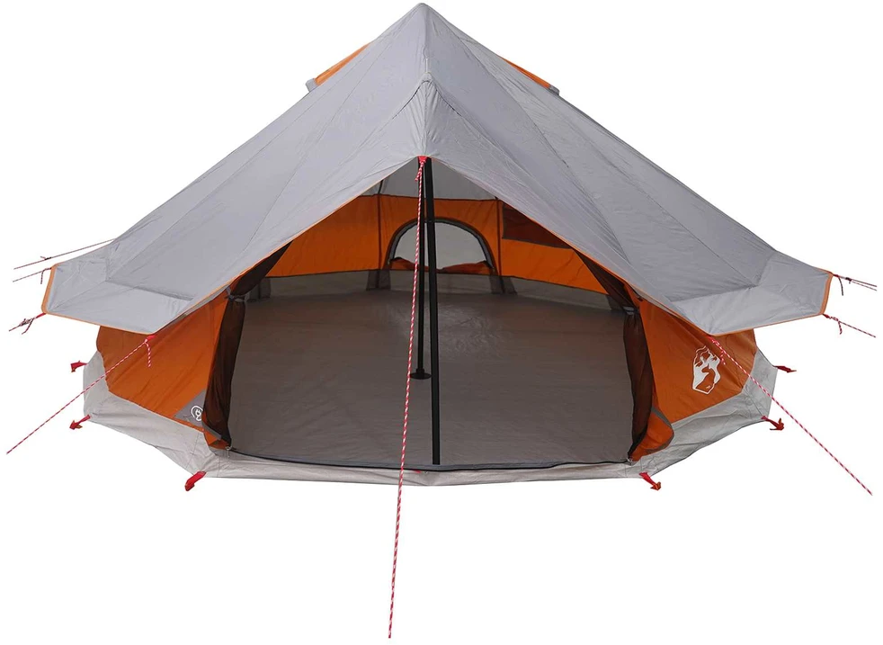 Tipi palapinė 18 asmeniui Pilka ir oranžinė