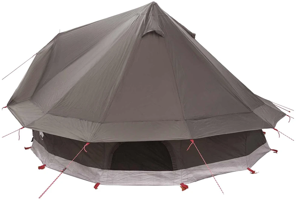 Tipi palapinė 18 asmeniui Ruda Pilka Poliesteris ir plienas