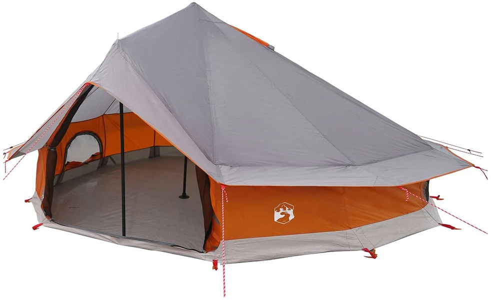 Tipi palapinė 20 asmeniui Pilka ir oranžinė