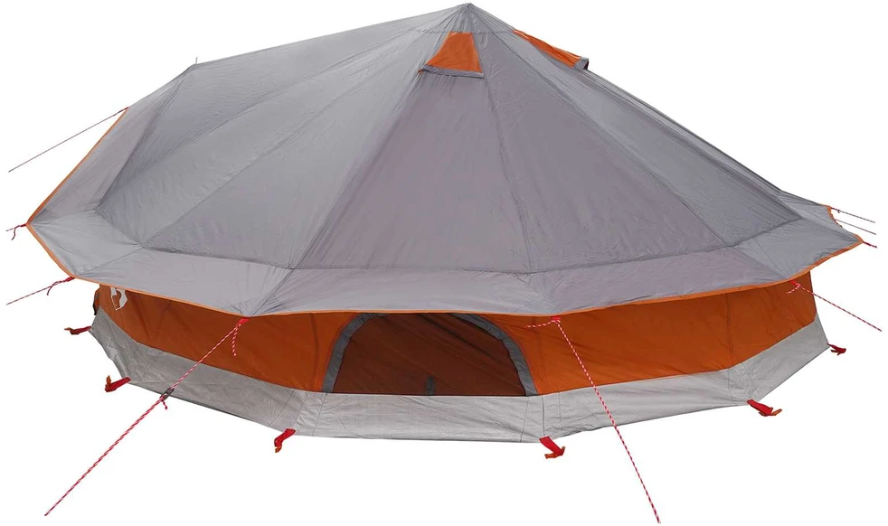 Tipi palapinė 20 asmeniui Pilka ir oranžinė
