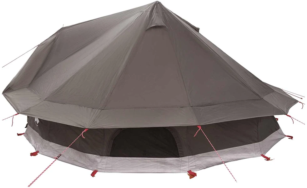 Tipi palapinė 20 asmeniui Ruda Pilka Poliesteris ir plienas