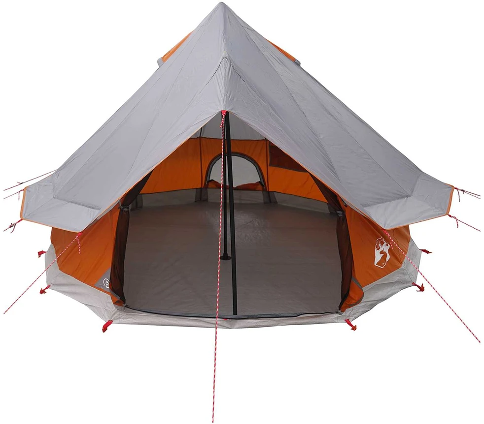 Tipi palapinė 4 asmeniui Pilka ir oranžinė
