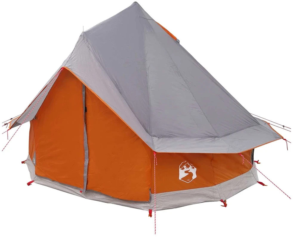 Tipi palapinė 4 asmeniui Pilka ir oranžinė