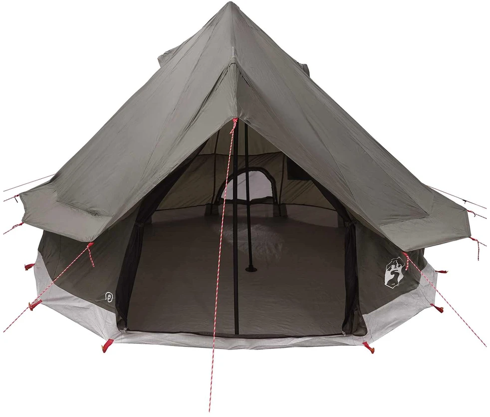 Tipi palapinė 4 asmeniui Ruda Pilka Poliesteris ir plienas