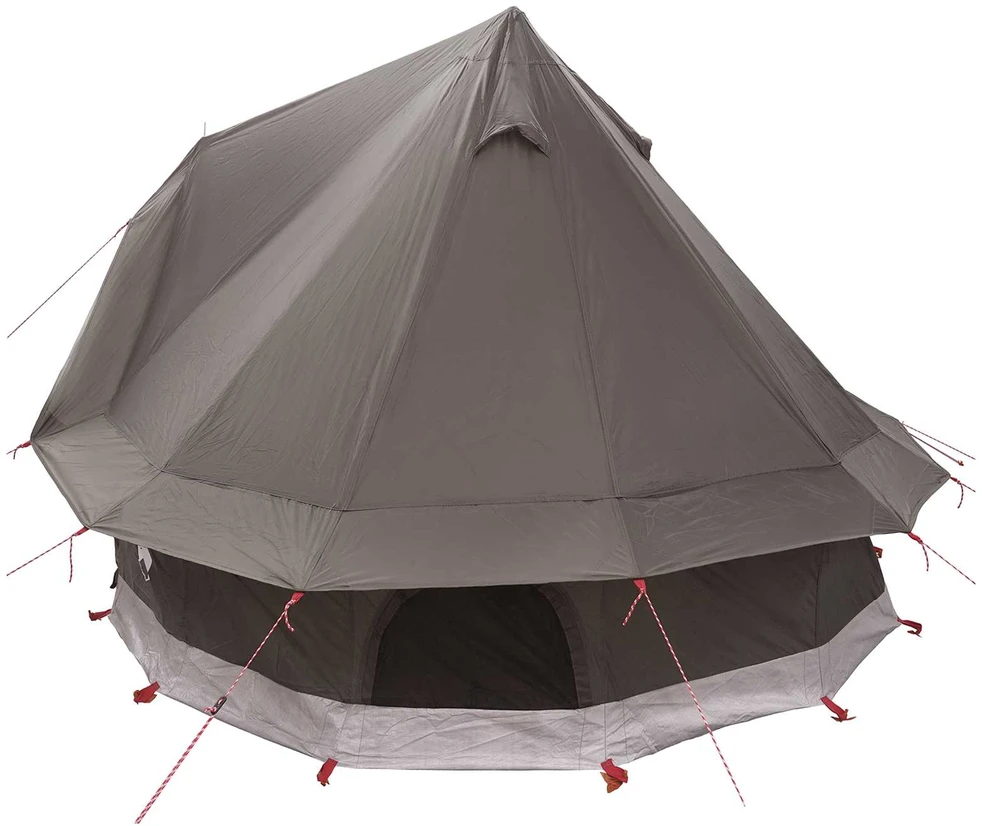 Tipi palapinė 4 asmeniui Ruda Pilka Poliesteris ir plienas