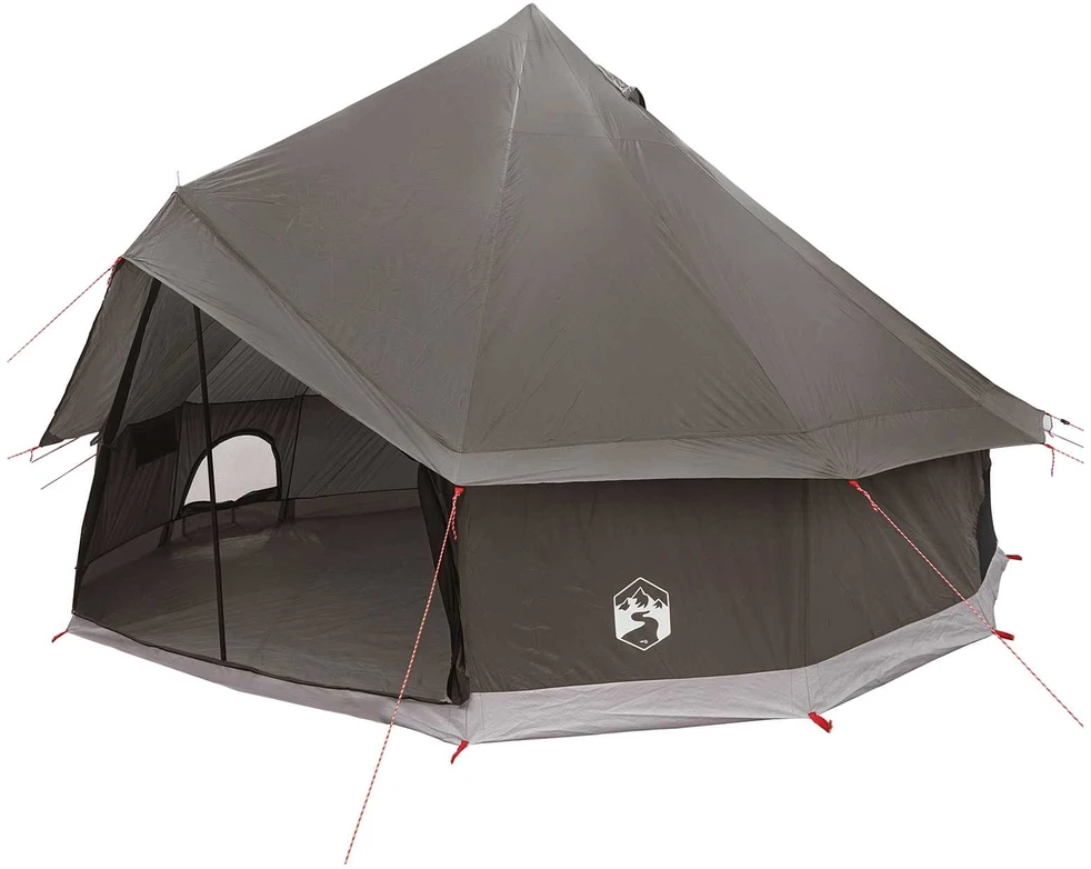 Tipi palapinė 6 asmeniui Ruda Pilka Poliesteris ir plienas