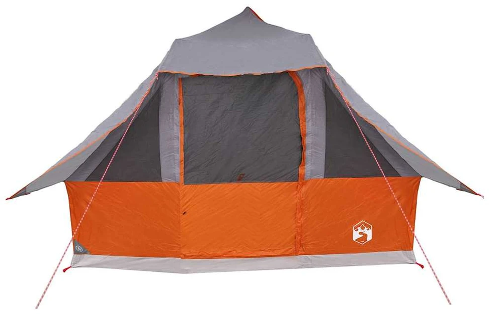 Tipi palapinė 8 asmeniui Pilka ir oranžinė tafta
