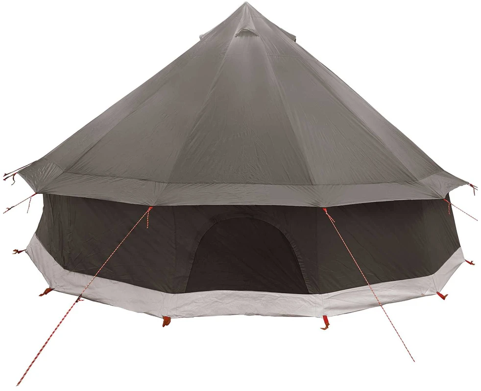 Tipi palapinė 8 asmeniui Ruda Pilka Poliesteris ir plienas