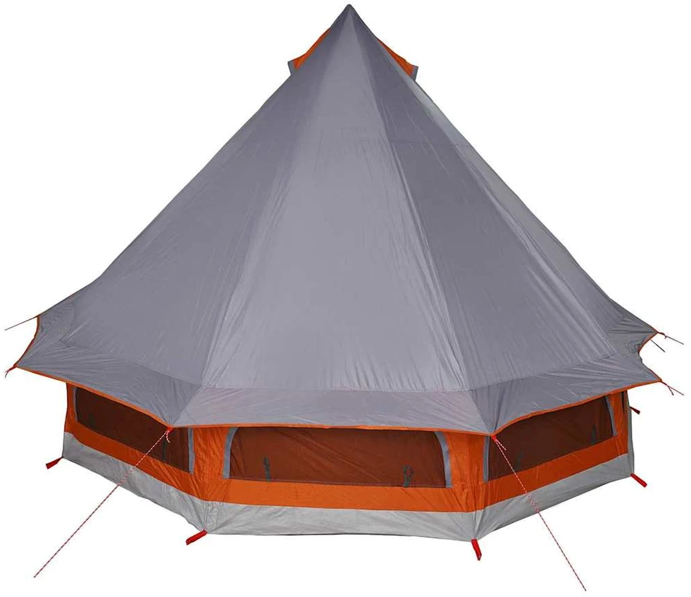 Tipi palapinė Pilka ir oranžinė 404 x 370 x 270 cm tafta