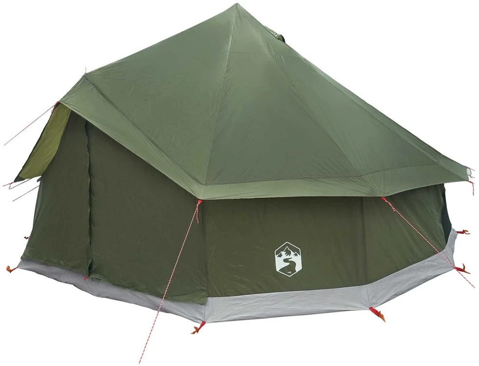 Tipi palapinė su stogu Alyvuogių žalia 400 x 400 x 250 cm