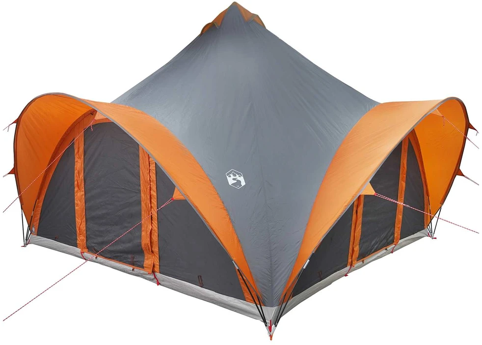 Tipi palapinė su stogu Pilka ir oranžinė 6 asmenims