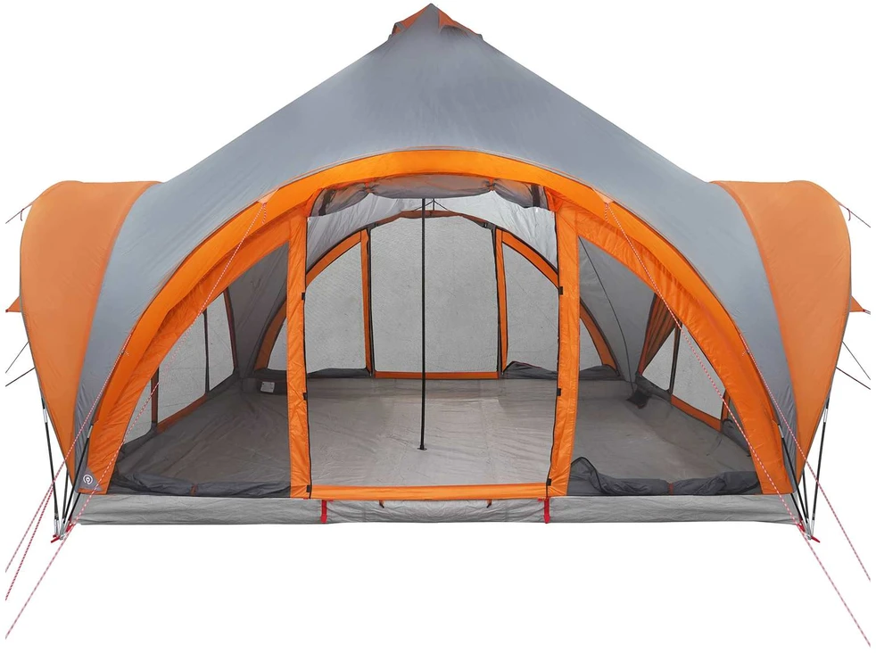 Tipi palapinė su stogu Pilka ir oranžinė 6 asmenims