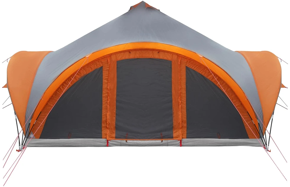 Tipi palapinė su stogu Pilka ir oranžinė 18 žmonių