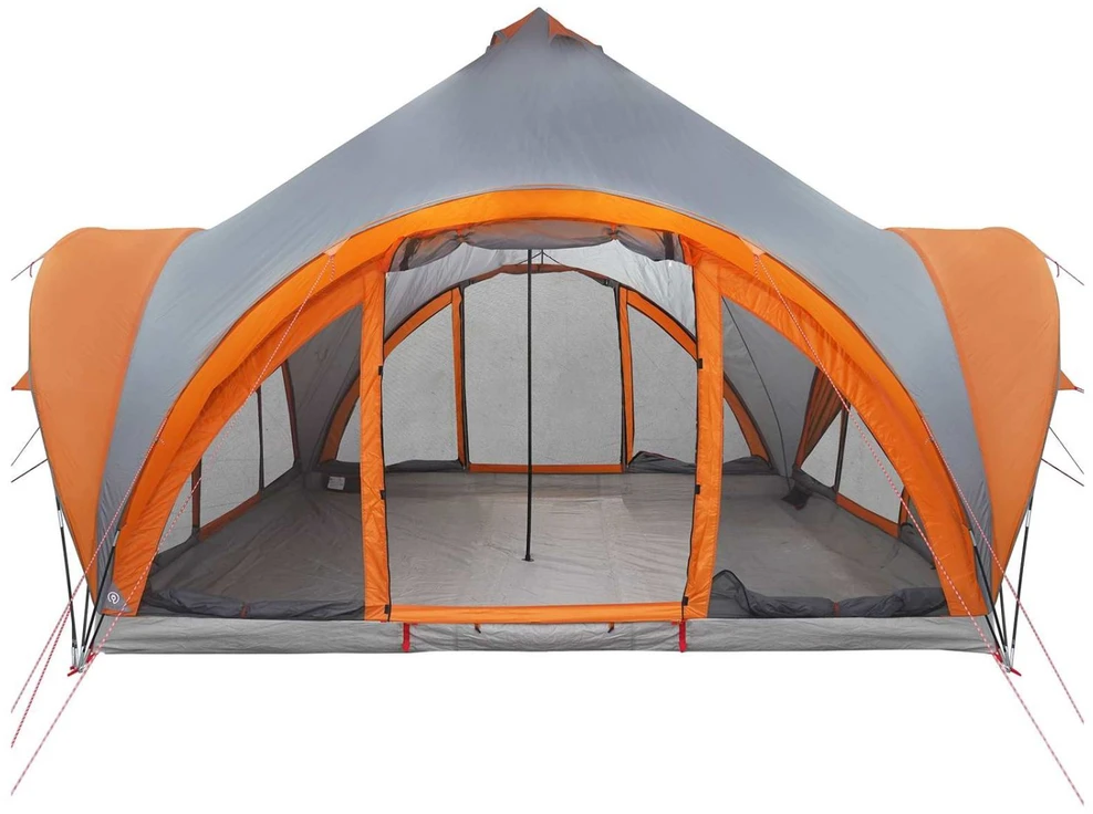 Tipi palapinė su stogu Pilka ir oranžinė 6 asmenims