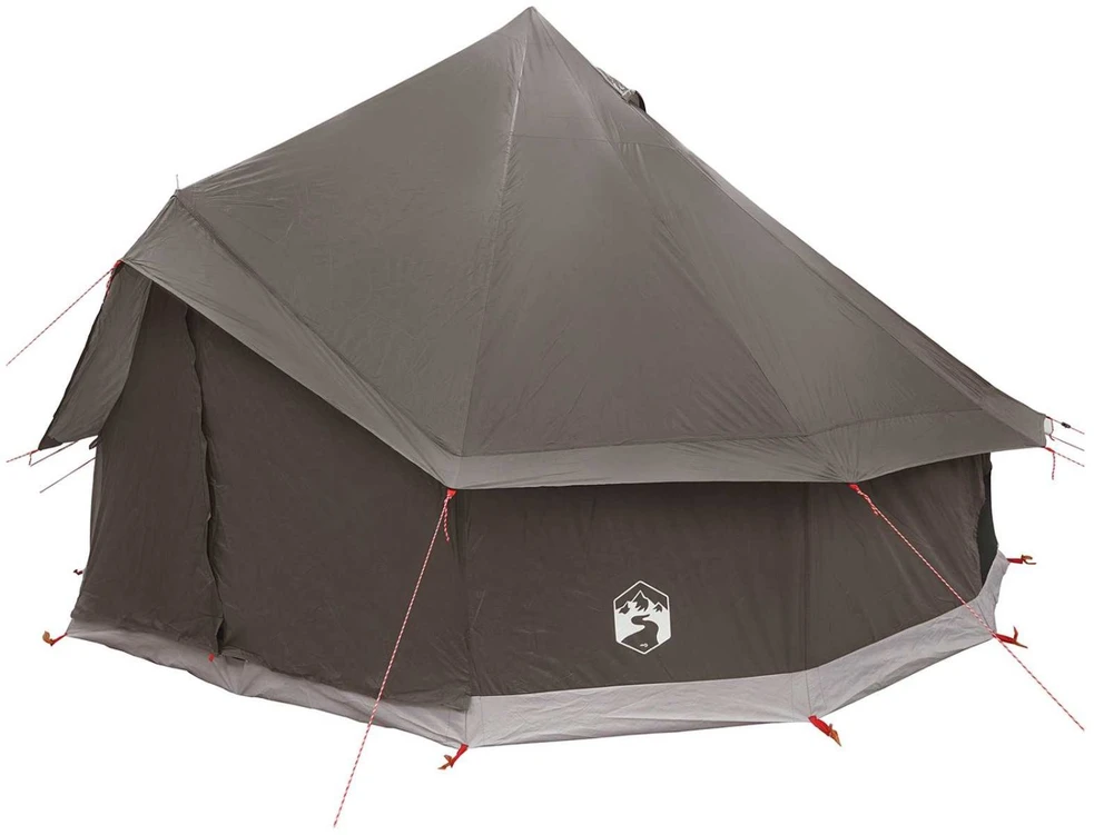 Tipi palapinė 6 asmeniui Ruda Pilka Poliesteris ir plienas
