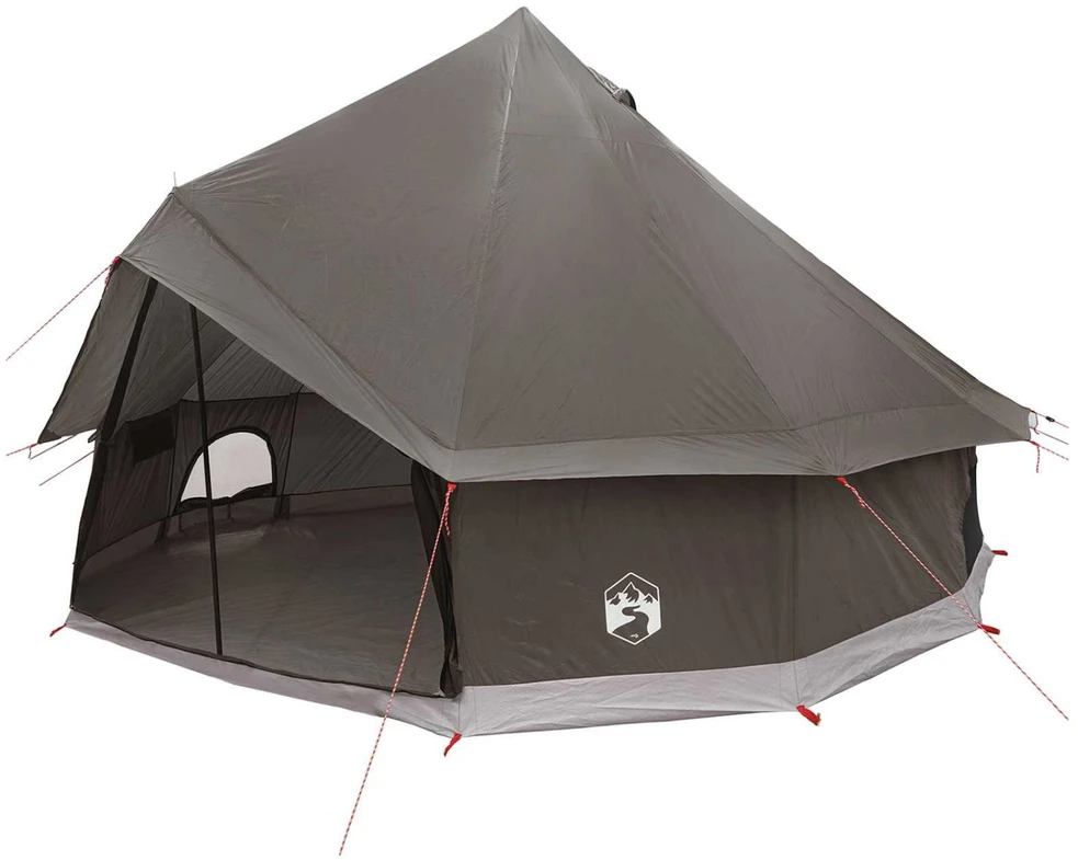 Tipi palapinė 6 asmeniui Ruda Pilka Poliesteris ir plienas