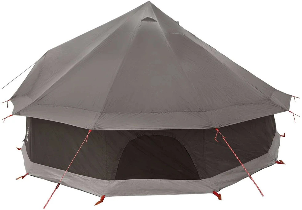 Tipi palapinė su stogu Ruda Pilka 400 x 400 x 250 cm