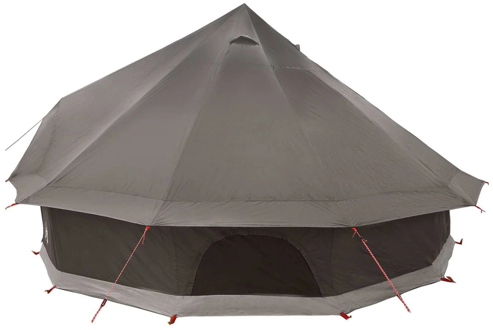 Tipi palapinė 10 asmeniui Ruda Pilka Poliesteris ir plienas
