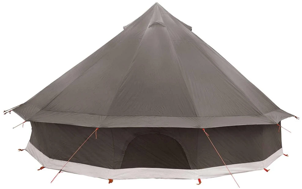 Tipi palapinė 10 asmeniui Ruda Pilka Poliesteris ir plienas