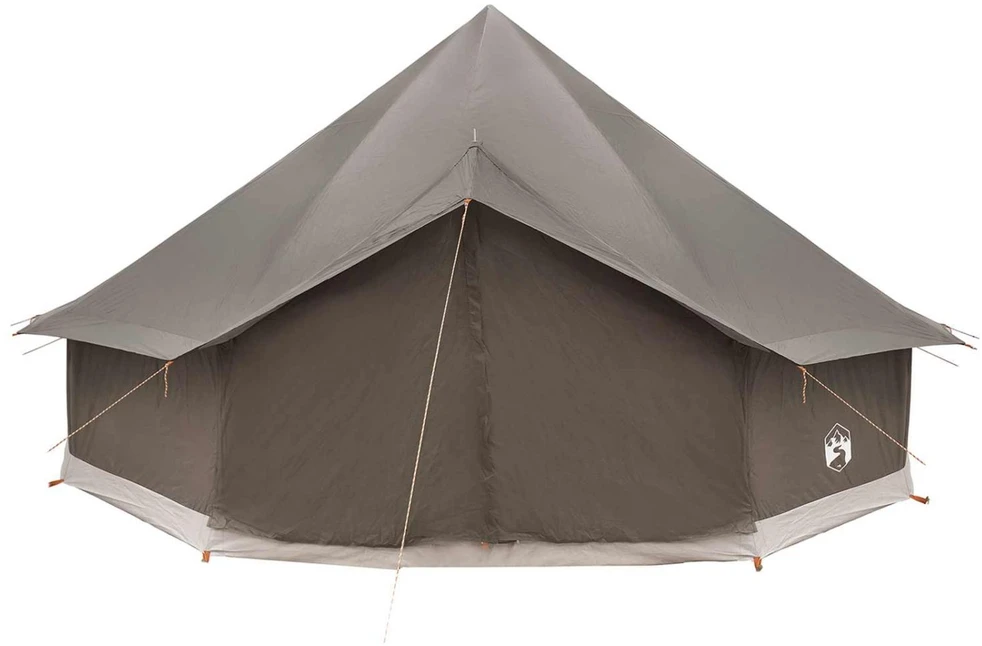 Tipi palapinė 10 asmeniui Ruda Pilka Poliesteris ir plienas