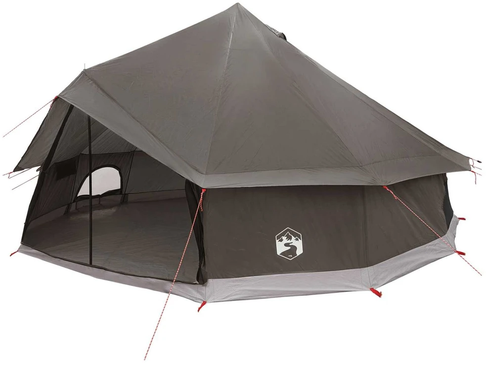 Tipi palapinė su stogu Ruda Pilka 600 x 600 x 350 cm