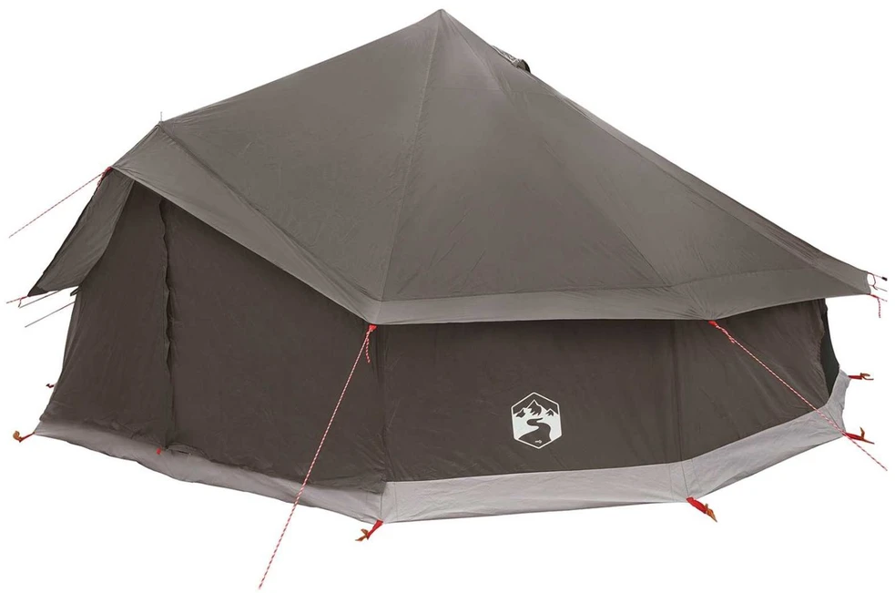 Tipi palapinė su stogu Ruda Pilka 600 x 600 x 350 cm