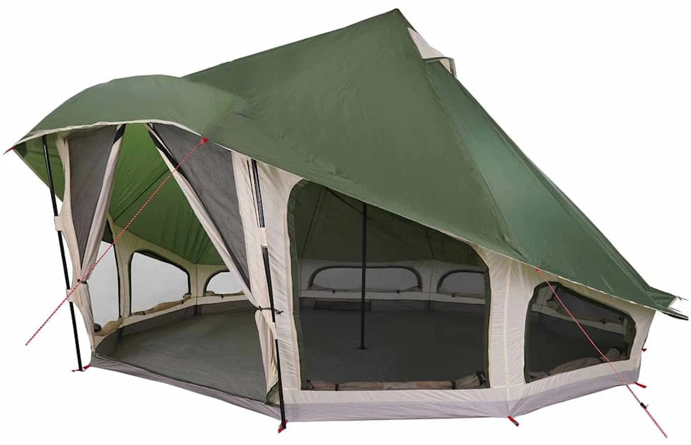 Tipi palapinė su stogu Žalia 508 x 470 x 300 cm tafta