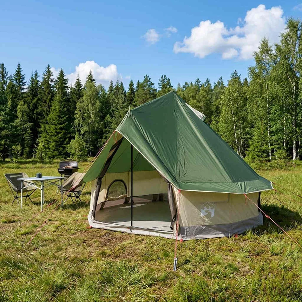 Tipi palapinė 4 asmeniui Žalia Poliesteris ir plienas