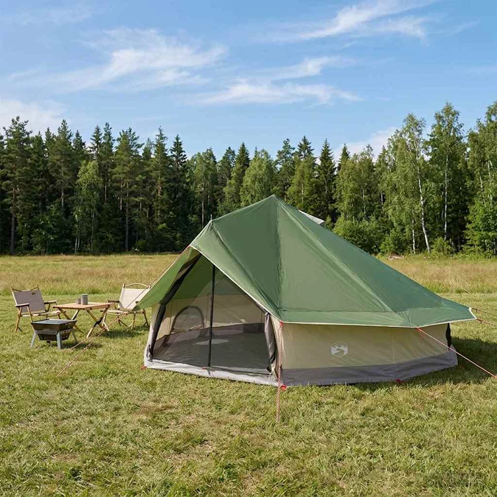 Tipi palapinė 20 asmeniui Žalia Poliesteris ir plienas