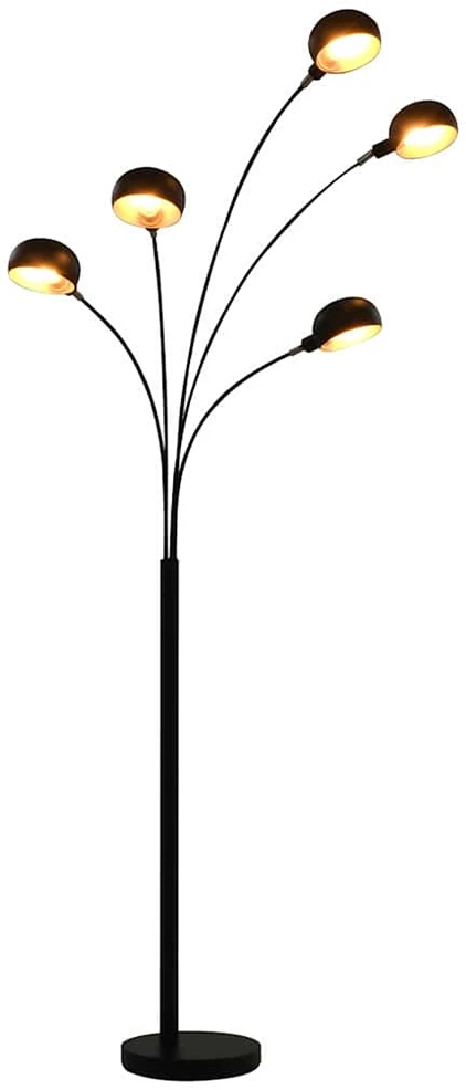 Pakabinamas šviestuvas Toršeras, juodos ir auksinės spalvos, 200cm, 5xE14 lemputės