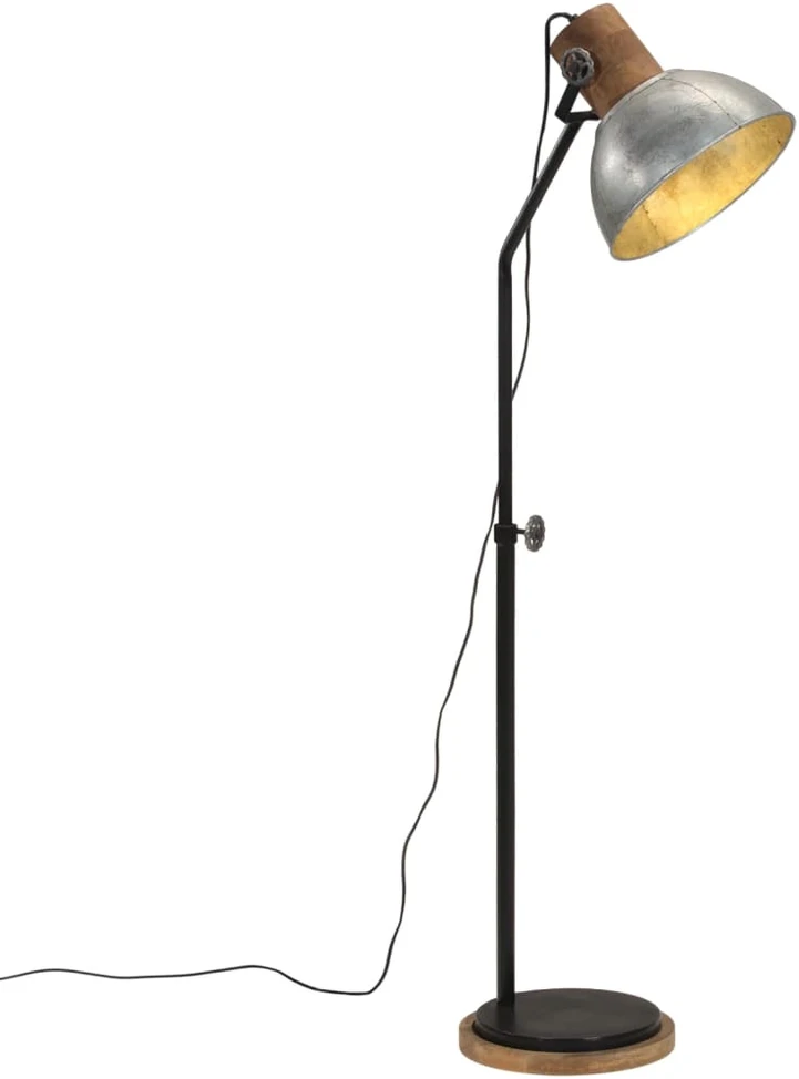Pakabinamas šviestuvas Toršeras, sidabrinis, 30x30x100-150cm, 25W, E27, vintažinis