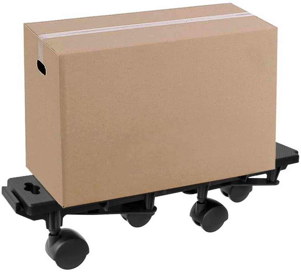 Transportavimo platformos su 4 ratukais, 6vnt., juodos, PP