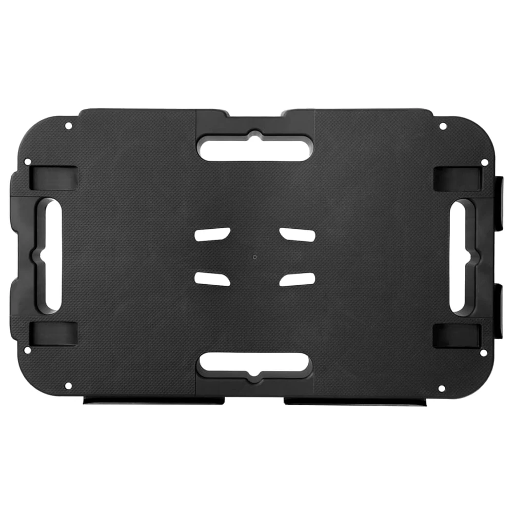 Transportavimo vežimėliai, 3 vnt., juodi, polipropilenas, 300 kg