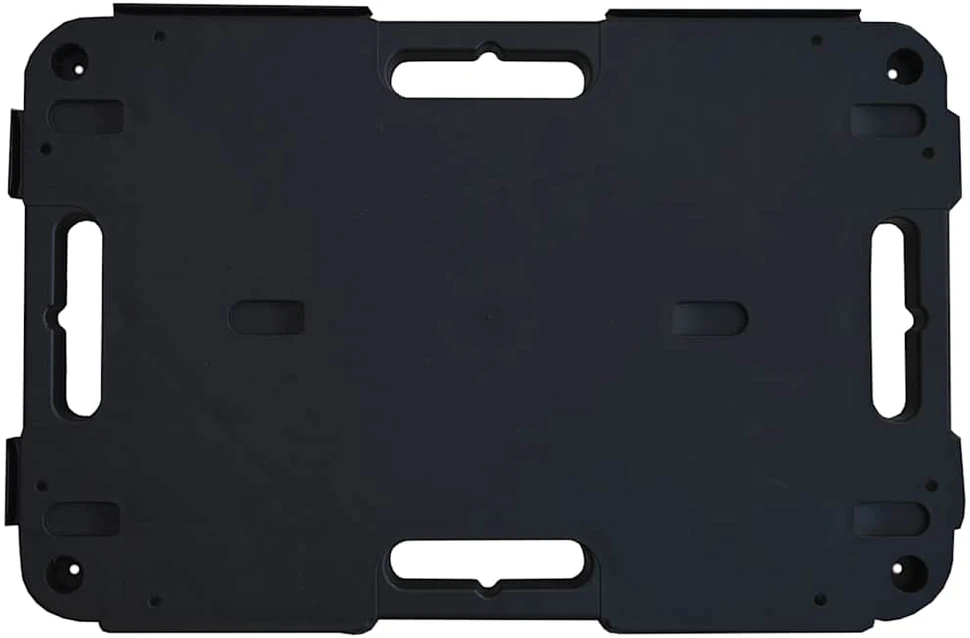 Transportavimo vežimėliai, 3vnt., juodi, 58x38x12cm, PP
