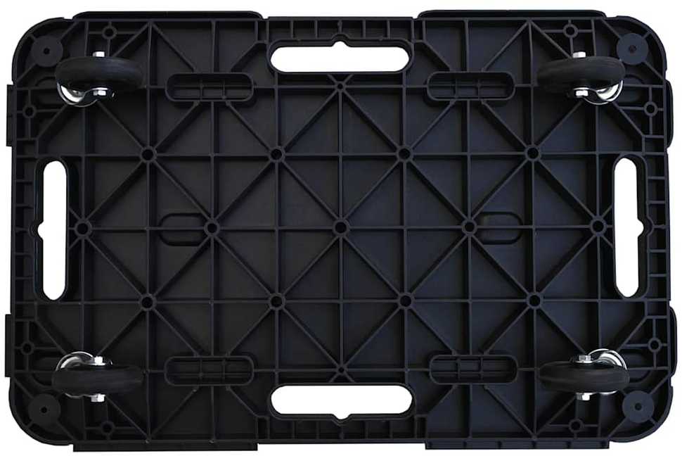 Transportavimo vežimėliai, 5vnt., juodi, 58x38x12cm, PP