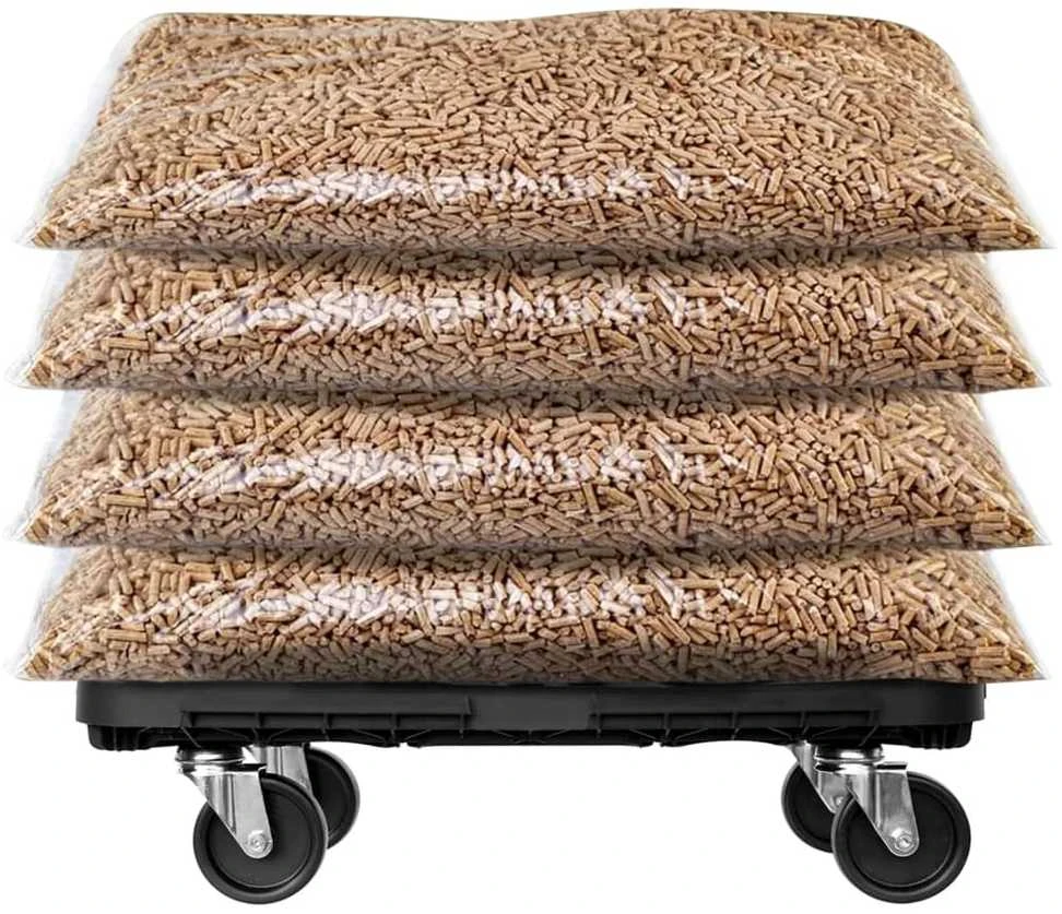 Transportavimo vežimėlis, 2 vnt., juodos spalvos, PP, 300kg