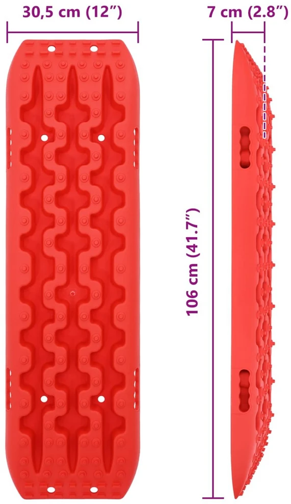 Traukos lenta 2 vnt. Raudona 106 x 30,5 x 7 cm