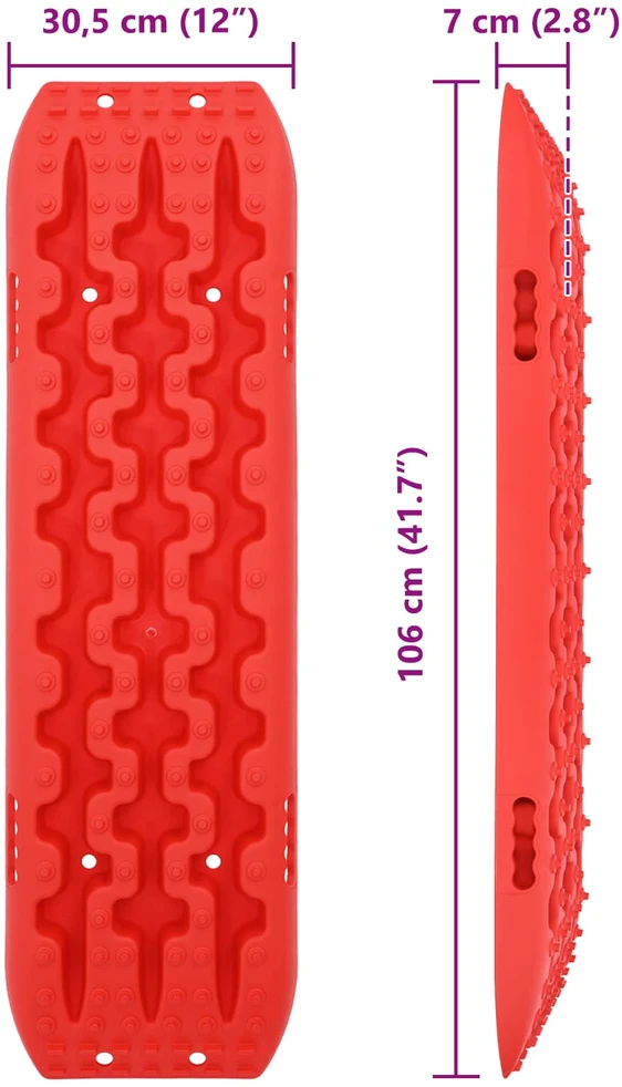 Traukos lenta 2 vnt. Raudona 106 x 30,5 x 7 cm