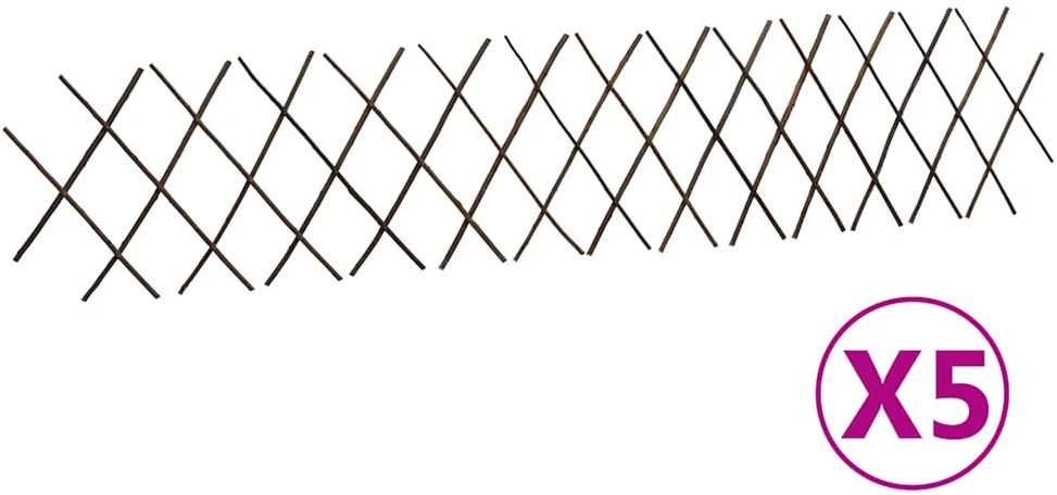 Treliažai-tvoros, 5vnt., 180x30cm, gluosnis