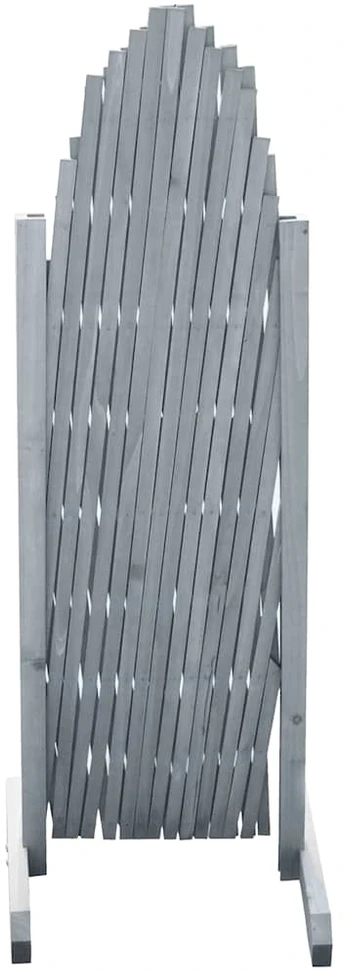 Treliažo tvora, pilkos spalvos, 1,8x1m, eglės medienos masyvas