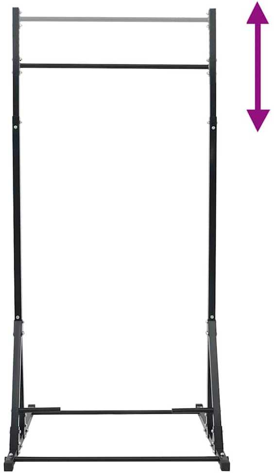 Traukimo juostos stotis Juoda 100,5 x 102 x 234,5 cm