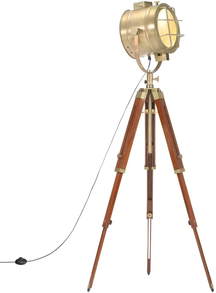 Trikojis pastatomas šviestuvas, 165cm, mango medienos masyvas